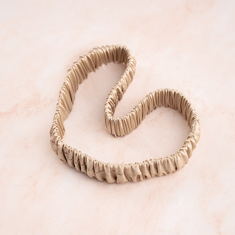 2CM Wide 100% Mulberry Silk Scrunchie – Soft Hair Tie for Face Washing