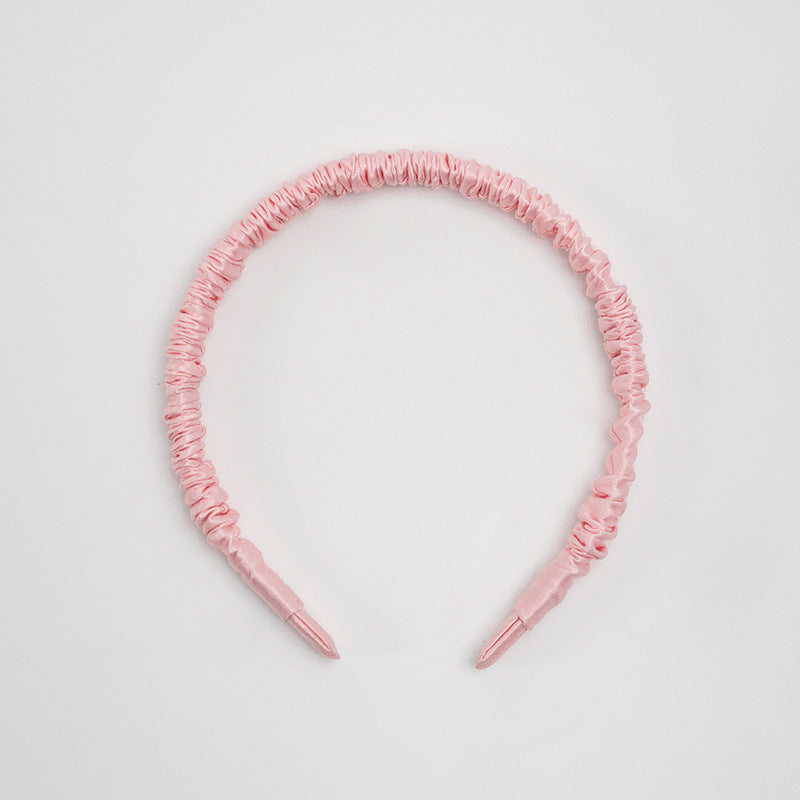 Beige 100% Silk Headband-9