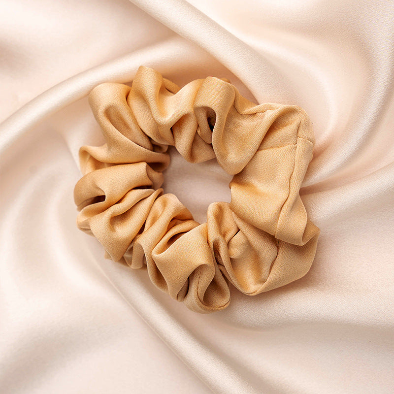 Various colored 100% silk scrunchies-14