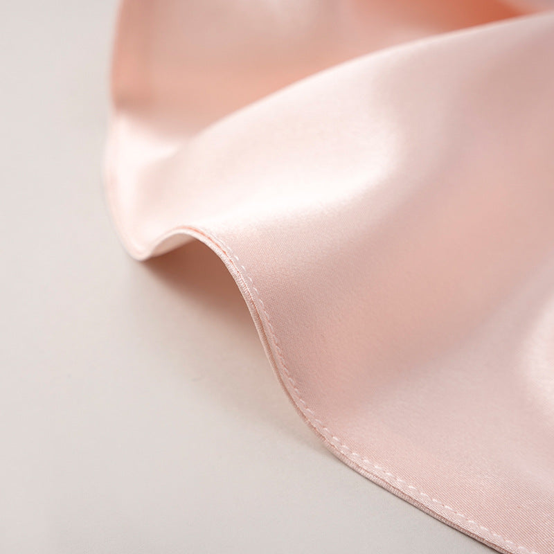 Red, pink, and ivory 100% silk scrunchies-4