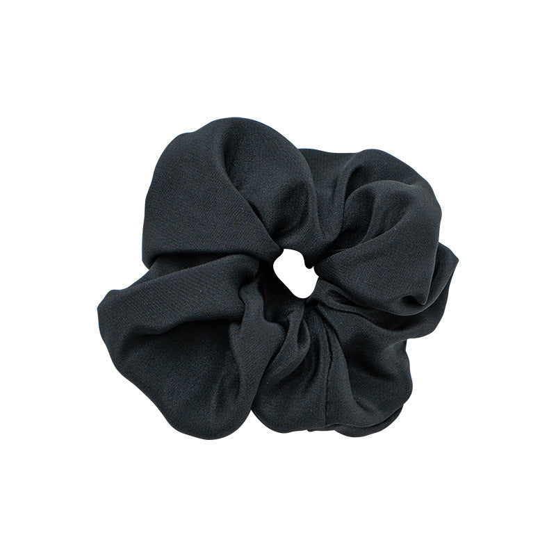 Black, gray, and leopard - print 100% silk scrunchies-5