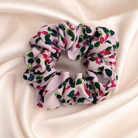 Assorted colors 100% silk scrunchies-41