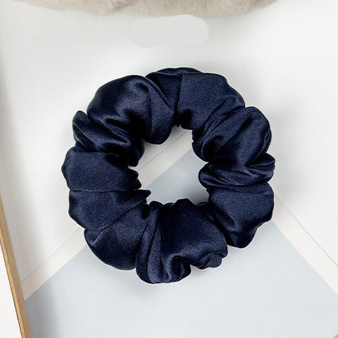 A variety of colored 100% silk scrunchies-16