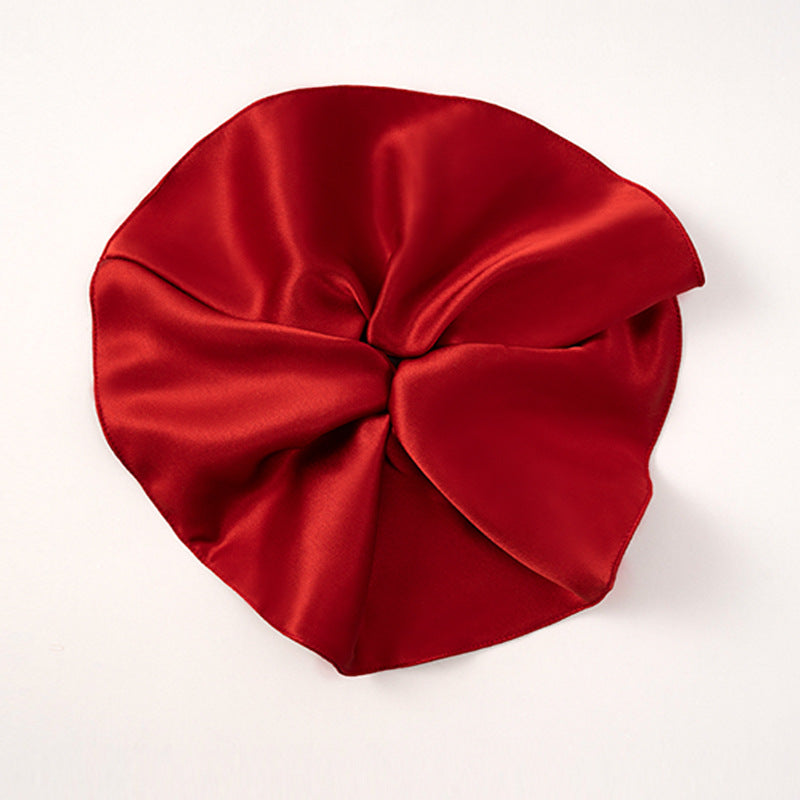 Red, pink, and ivory 100% silk scrunchies-5