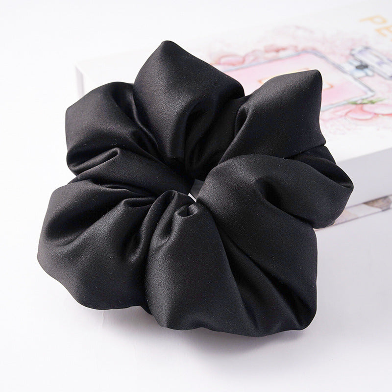Soft pink, beige, and light gray 100% silk scrunchies-23