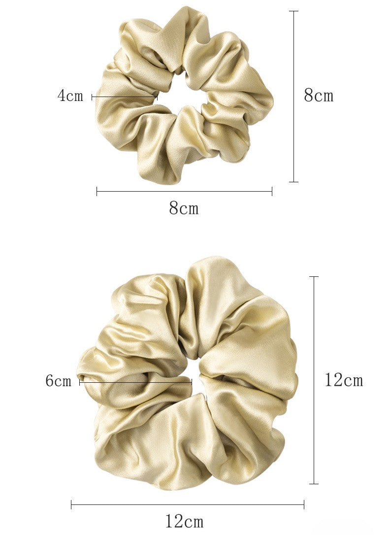 100% Silk Scrunchie - Elegant Solid Color Hair Accessory