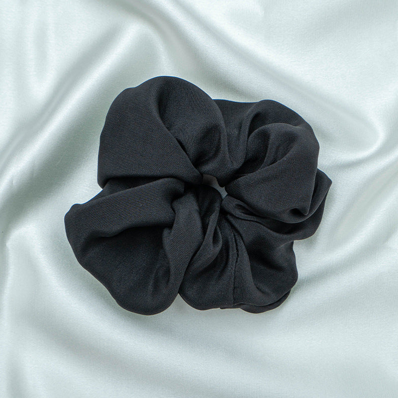 Black, gray, and leopard - print 100% silk scrunchies-6