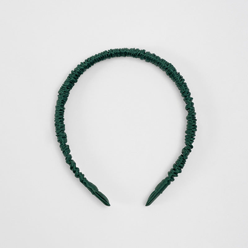 Beige 100% Silk Headband-7