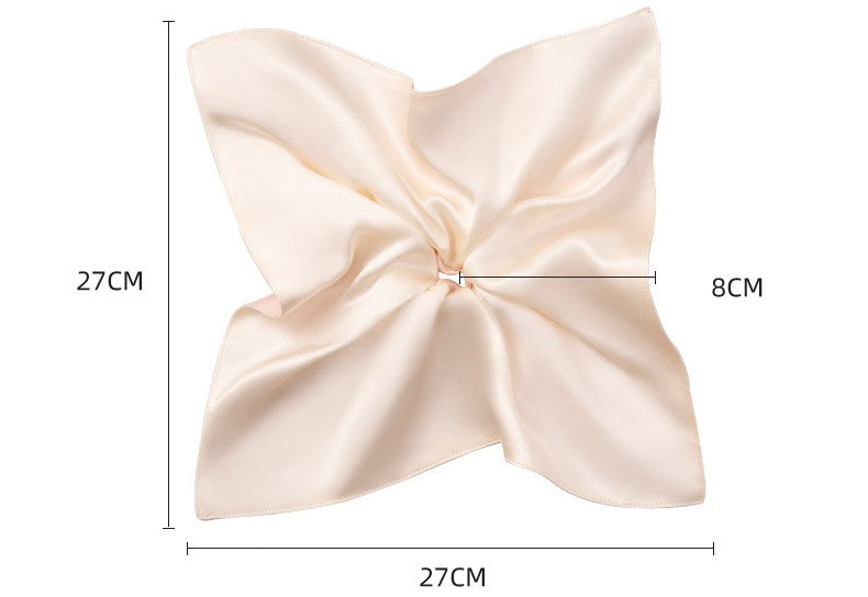 100% Silk Scrunchie: Elegant Square - Scarf Hair Ties