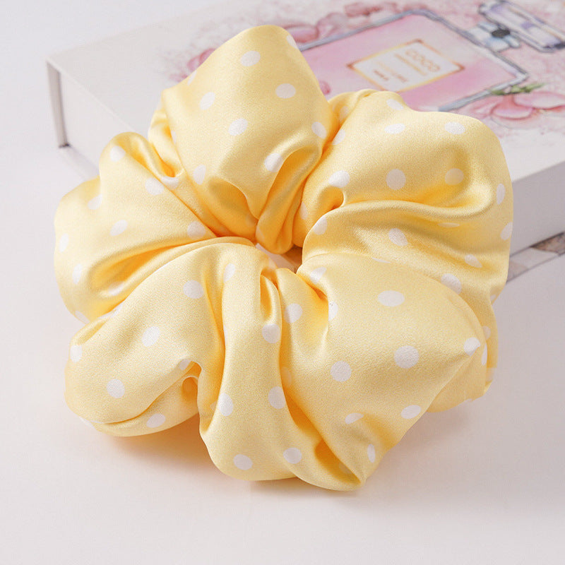 Soft pink, beige, and light gray 100% silk scrunchies-38