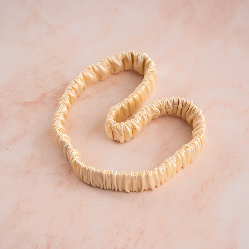2CM Wide 100% Mulberry Silk Scrunchie – Soft Hair Tie for Face Washing