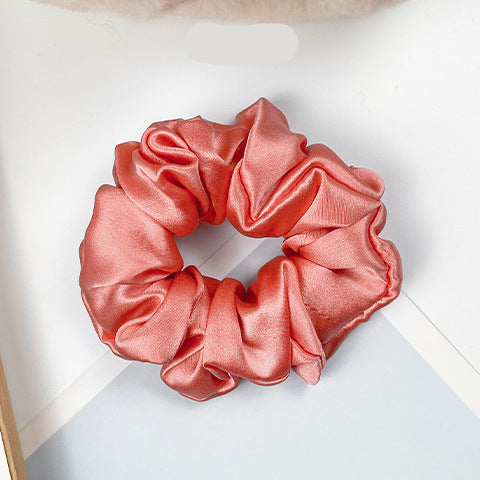 A variety of colored 100% silk scrunchies-18