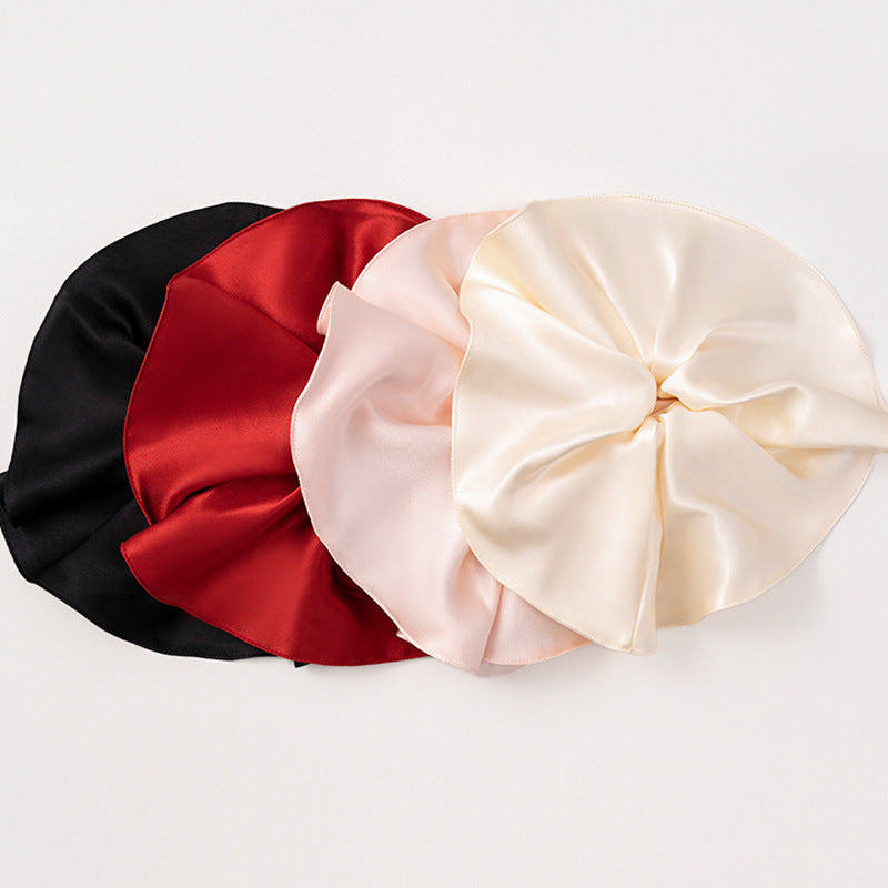 Red, pink, and ivory 100% silk scrunchies-3