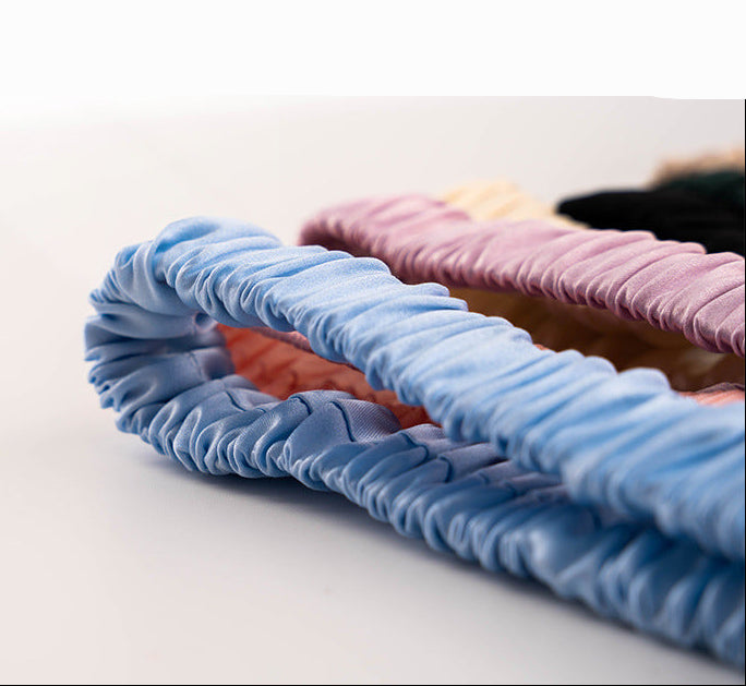 2CM Wide 100% Mulberry Silk Scrunchie – Soft Hair Tie for Face Washing