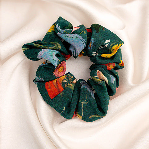 Assorted colors 100% silk scrunchies-32
