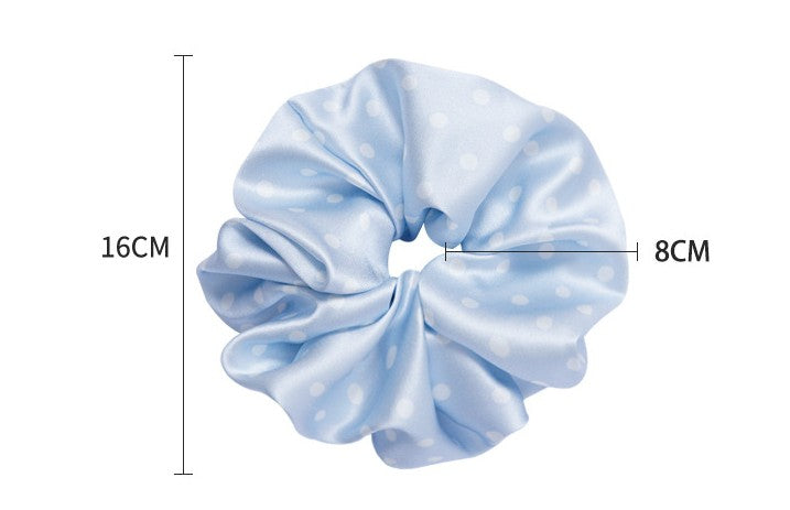 100% Silk Scrunchie: Polka - Dot & Solid Color Styles