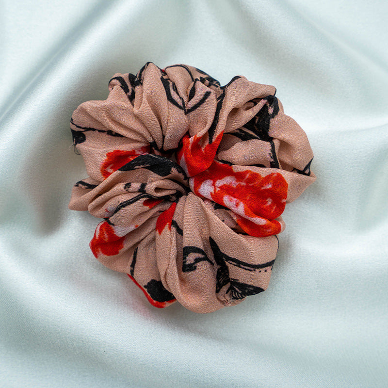 Assorted colors 100% silk scrunchies-15