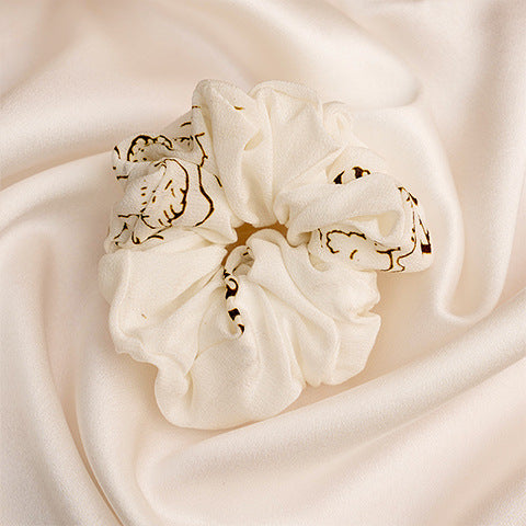 Assorted colors 100% silk scrunchies-31