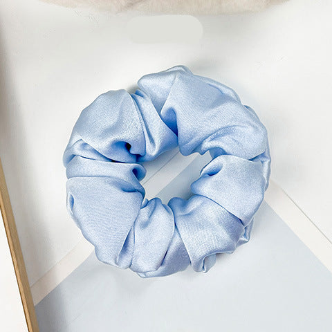 A variety of colored 100% silk scrunchies-17