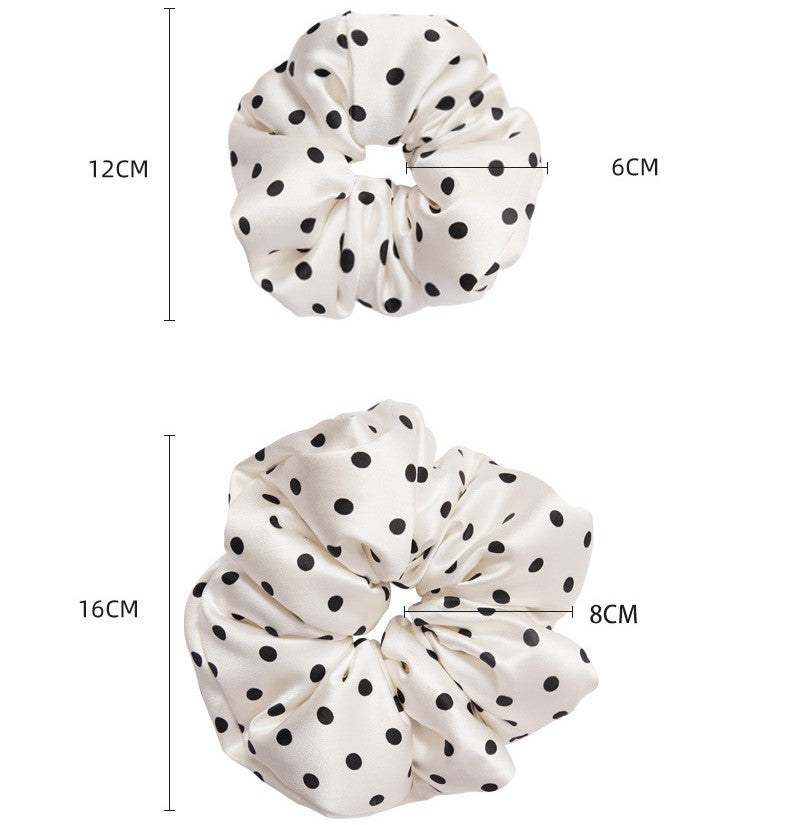 100% Silk Scrunchie: Retro Polka - Dot Style