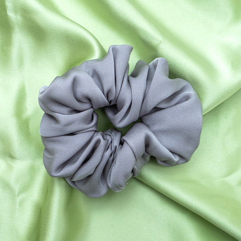 Black, gray, and leopard - print 100% silk scrunchies-7