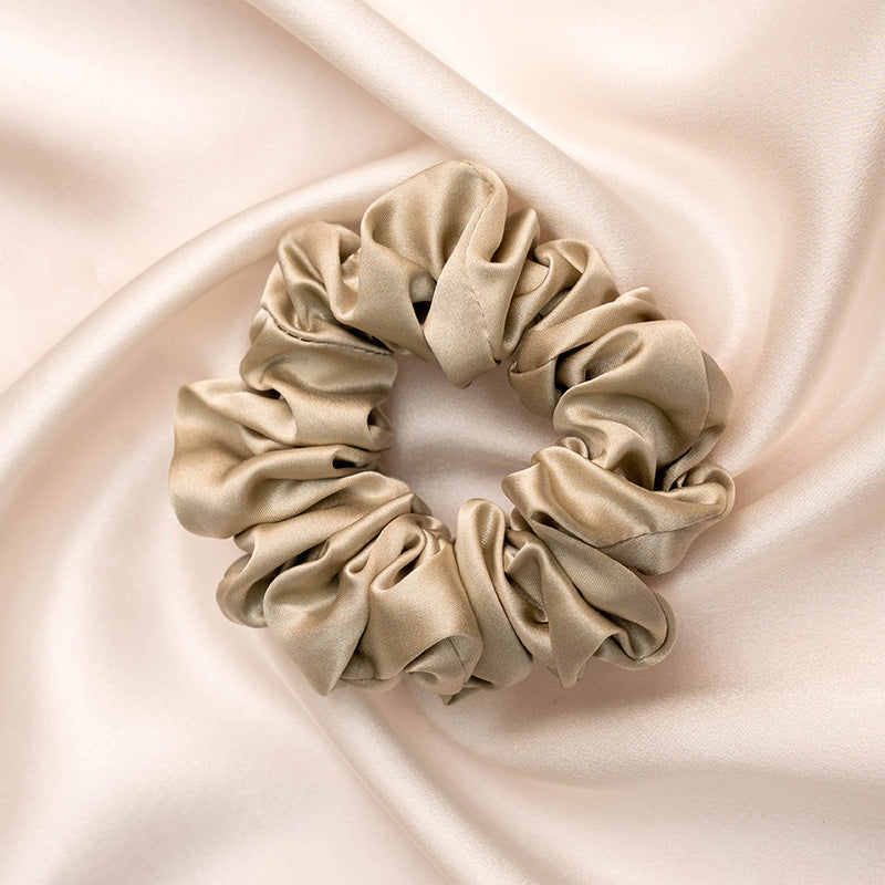 Various colored 100% silk scrunchies-17