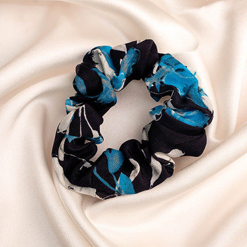 Assorted colors 100% silk scrunchies-33