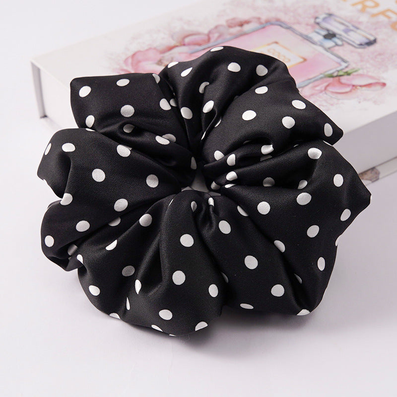 Soft pink, beige, and light gray 100% silk scrunchies-34