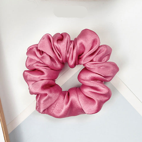A variety of colored 100% silk scrunchies-8