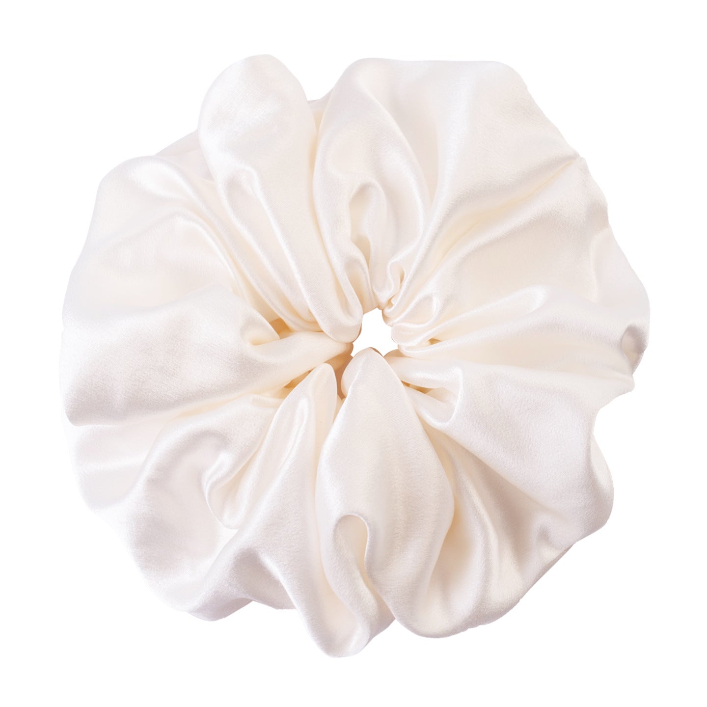 Polka - dot and solid color silk scrunchies-7