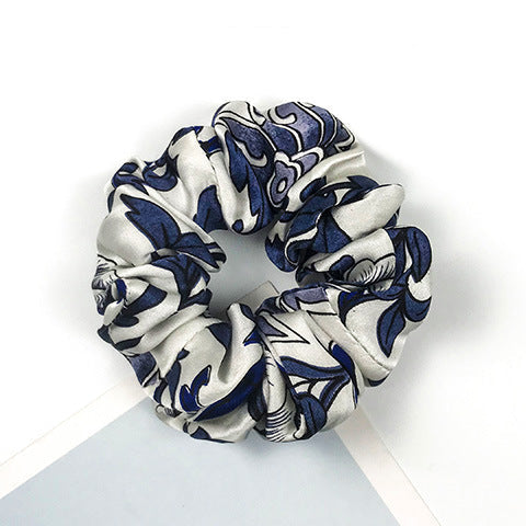 A variety of colored 100% silk scrunchies-22