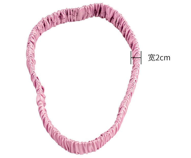 2CM Wide 100% Mulberry Silk Scrunchie – Soft Hair Tie for Face Washing