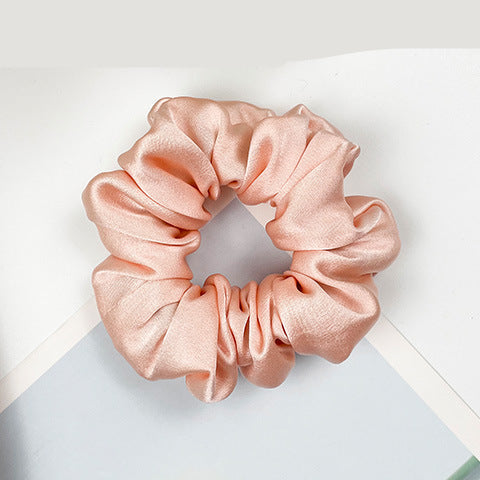 A variety of colored 100% silk scrunchies-7