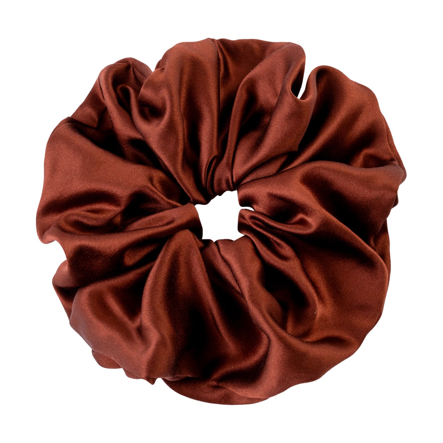 Polka - dot and solid color silk scrunchies-16