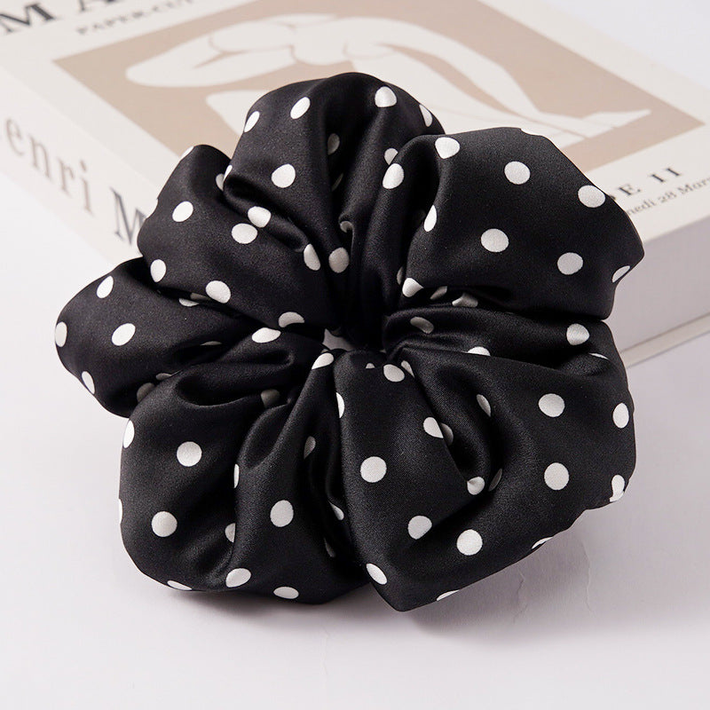 Red, navy, green, and beige 100% silk scrunchies-34