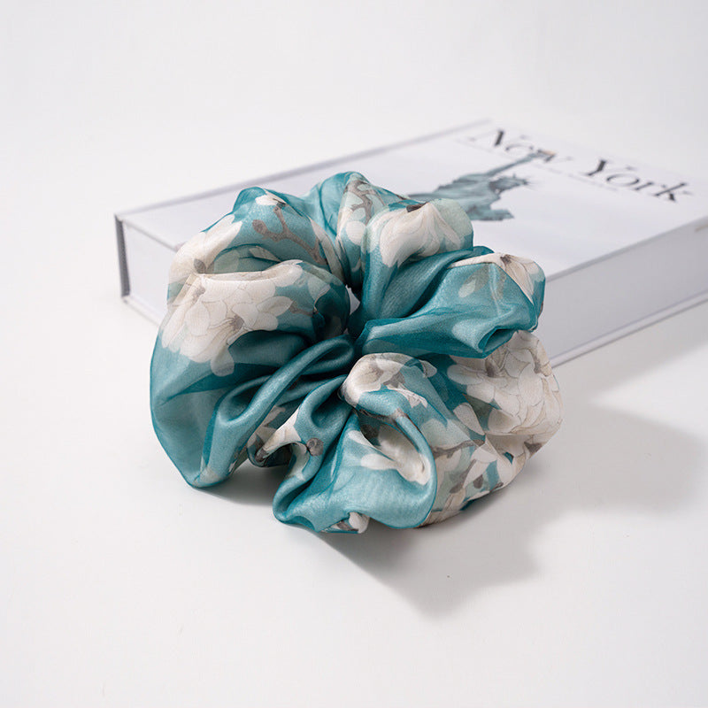 Ink - wash colored 100% silk scrunchies-7