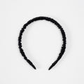 Beige 100% Silk Headband-6
