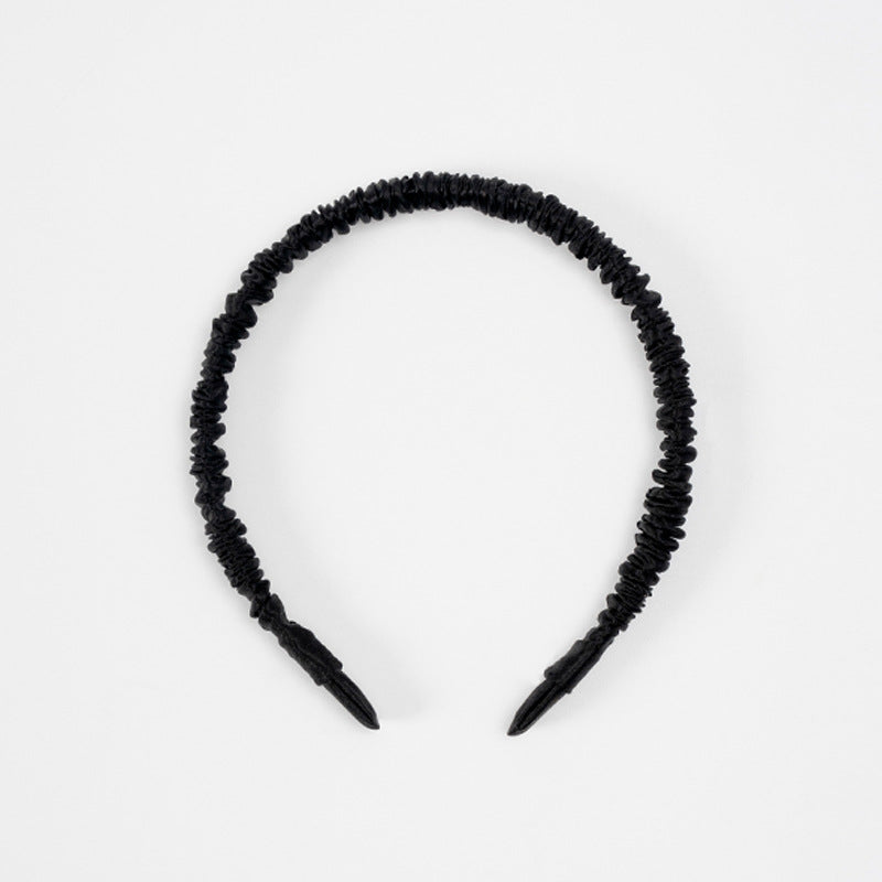 Beige 100% Silk Headband-6