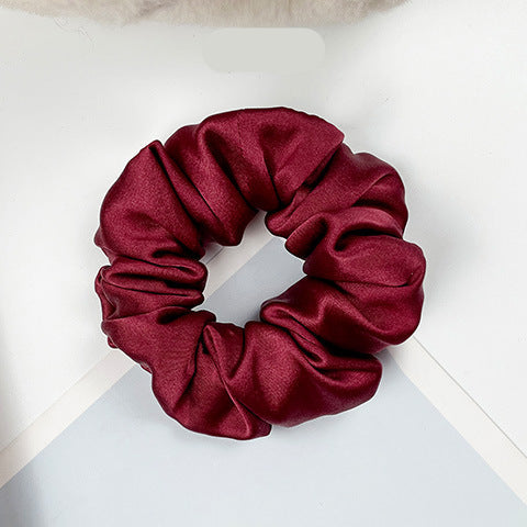 A variety of colored 100% silk scrunchies-11