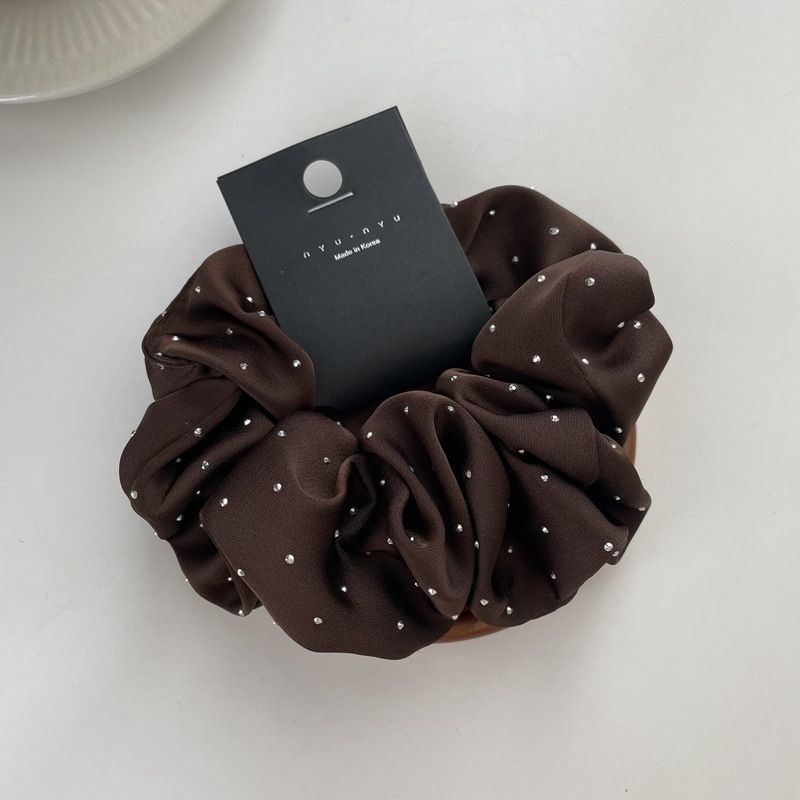 Starry Rhinestone Satin Scrunchie – Vintage Style - IGC020