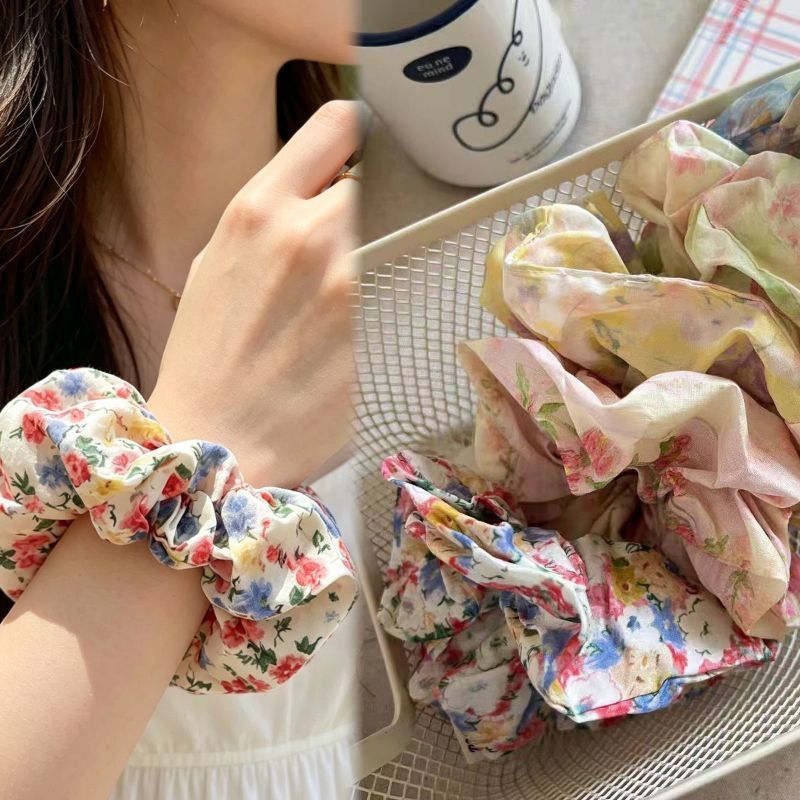 Floral Painting Scrunchie – High Elasticity Hair Tie - IGC001