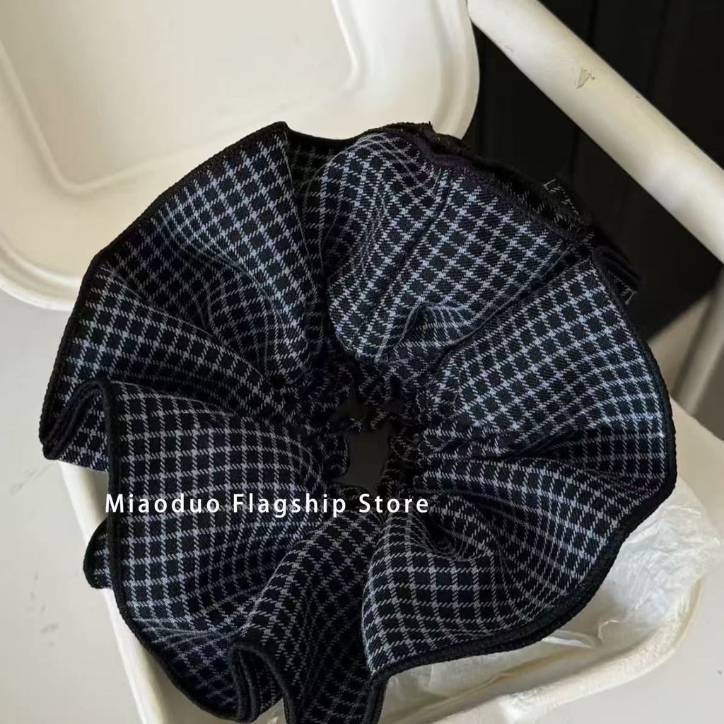 Plaid Scrunchie – New Low Ponytail Tie - Video Same Style IG008
