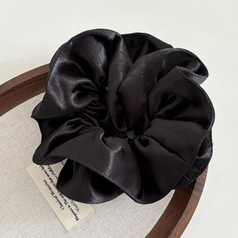 Pearl Satin Double Layer Scrunchie – Low Ponytail Hair Tie - IGC025