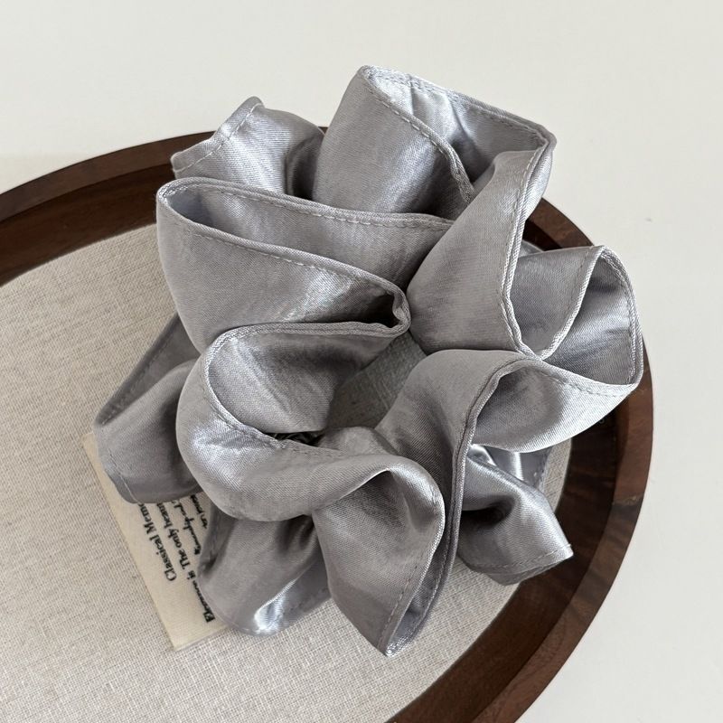 Pearl Satin Double Layer Scrunchie – Low Ponytail Hair Tie - IGC025