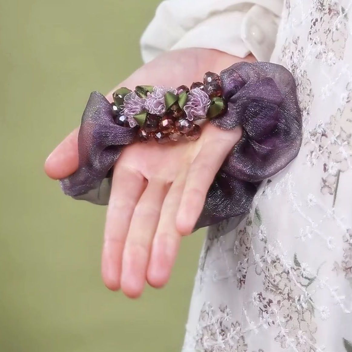 New Wisteria Scrunchie – Elegant Hair Tie - IGC021