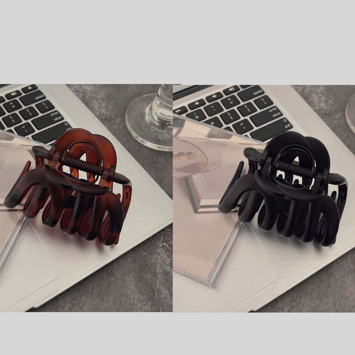 Large Matte Hair Claw Clip - Strong Hold Jaw Clip for Thick Hair - IGB009