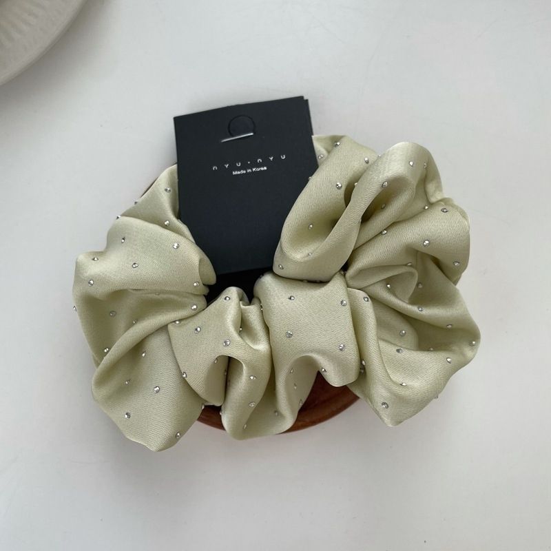Starry Rhinestone Satin Scrunchie – Vintage Style - IGC020