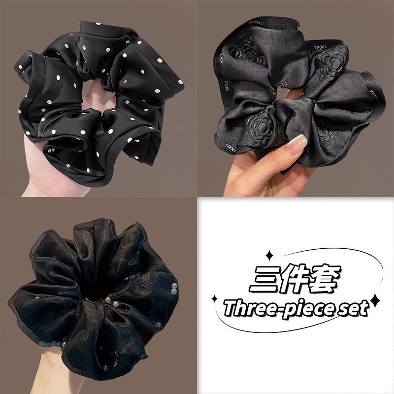 Casual Scrunchie – New Black Hair Tie - IGC022