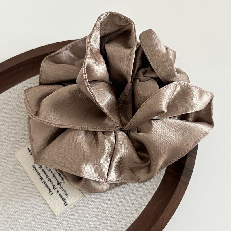 Pearl Satin Double Layer Scrunchie – Low Ponytail Hair Tie - IGC025