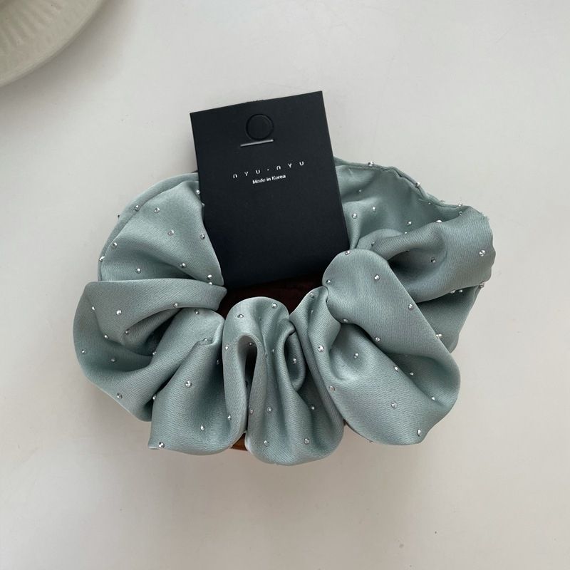 Starry Rhinestone Satin Scrunchie – Vintage Style - IGC020